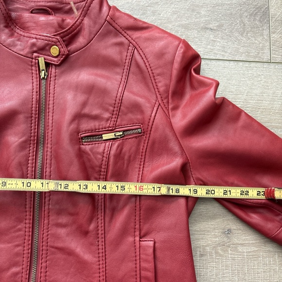 Kenneth Cole Cherry Leather Jacket - Picture 2 of 6